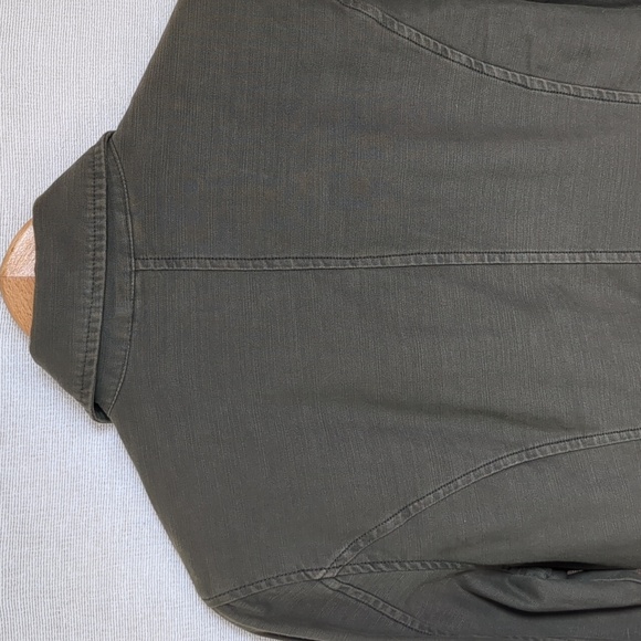 Anthro Altar'd State Peplum Military Style Jacket Army Green Distressed Size M - Picture 8 of 13